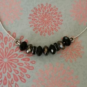 Black elegant beaded necklace